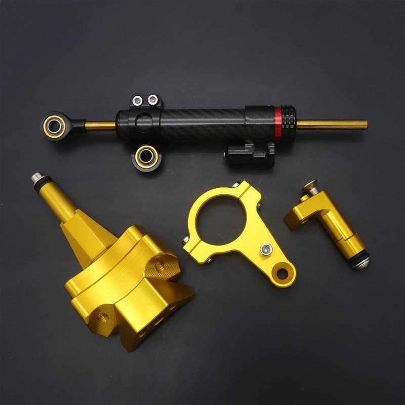 Dämpfer Lenkungsstabilisator Lenkungsstabilisator CNC-verstellbare Lenkungsdämpfer-Montagehalterung Motocross-Kit Für Kawasaki Für Ninja 400 2018 2019 2020 2021 2022 CNC-Halterung(D) von TISURXQ