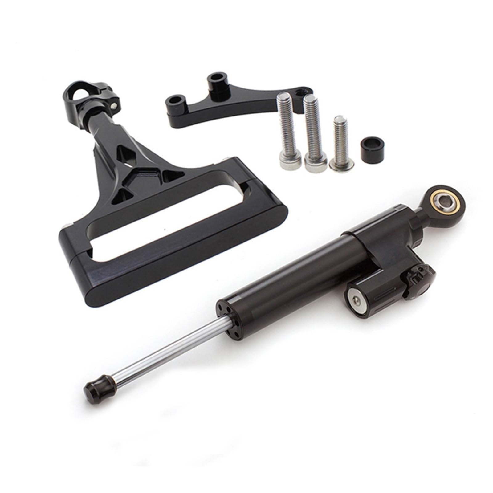 Dämpfer Lenkungsstabilisator Motorrad Faser Carbon Lenkung Dämpfer Stabilisator Dämpfer Halterung Unterstützung Kit Für Kawasaki Für Z750 Für Z750R 2003-2013 CNC-Halterung(Damper n Bracket A) von TISURXQ