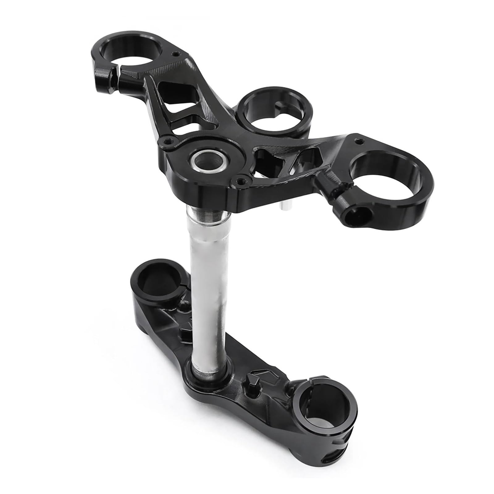 Dämpfer Lenkungsstabilisator Motorrad Vorne Tieferlegungsgabel Gabelbrücke Obere Brücke Top Clamp Für Kawasaki Für Ninja 400 Für Ninja400 2018-2022 CNC-Halterung(Black) von TISURXQ