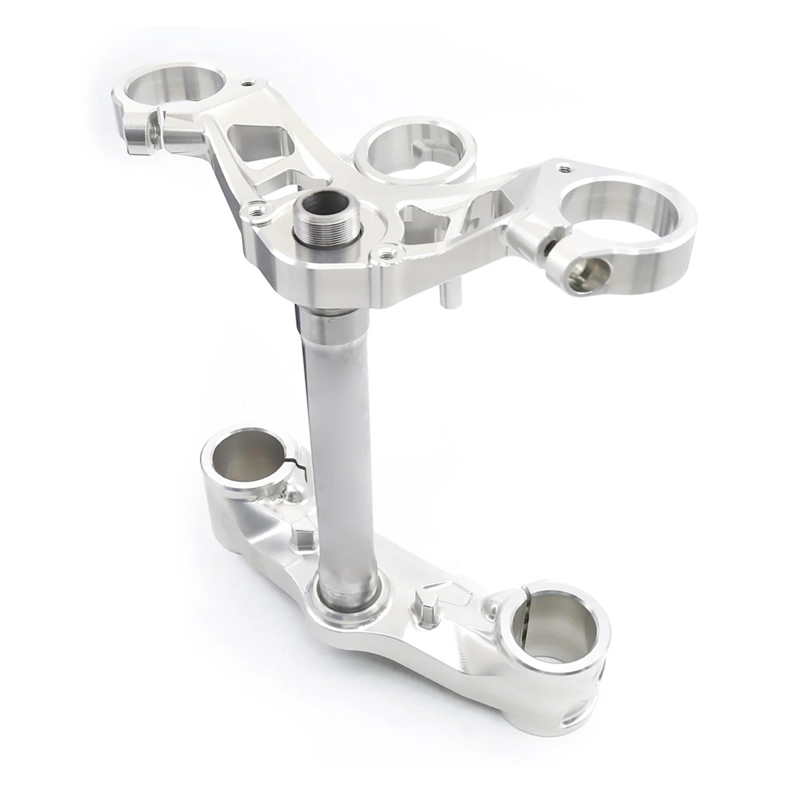 Dämpfer Lenkungsstabilisator Motorrad Vorne Tieferlegungsgabel Gabelbrücke Obere Brücke Top Clamp Für Kawasaki Für Ninja 400 Für Ninja400 2018-2022 CNC-Halterung(Silver) von TISURXQ