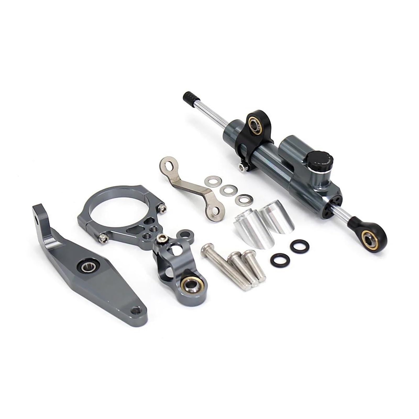 Dämpfer Lenkungsstabilisator Motorradzubehör Lenkungsstabilisierungsdämpfer Für MT 09 Für MT-09 SP Speed ​​Wobble Safety Kit 2021-2023 CNC-Halterung(Dark Grey) von TISURXQ