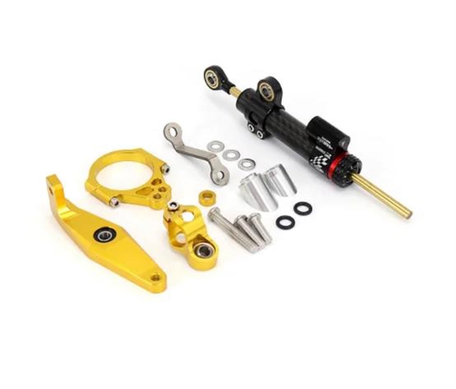 Dämpfer Lenkungsstabilisator Motorräder Zubehör Lenkung Stabilisieren Dämpfer Halterung Mount Kit Für MT09 SP 2021 2022 2023 2024 CNC-Halterung(Type I) von TISURXQ