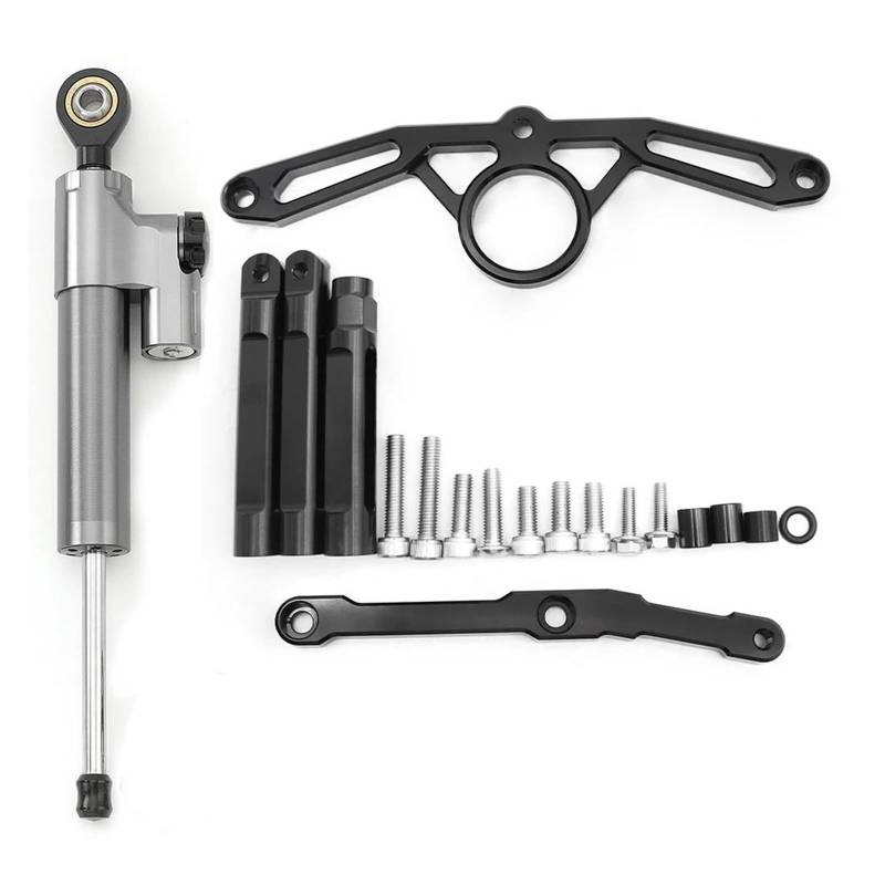 Dämpfer Lenkungsstabilisator Stabilisator Lenkung Dämpfer Halterung Montage Kit Unterstützung Motorrad Zubehör FÜR MT09 MT 09 2021 2022 2023 CNC-Halterung(Damper n Bracket E) von TISURXQ