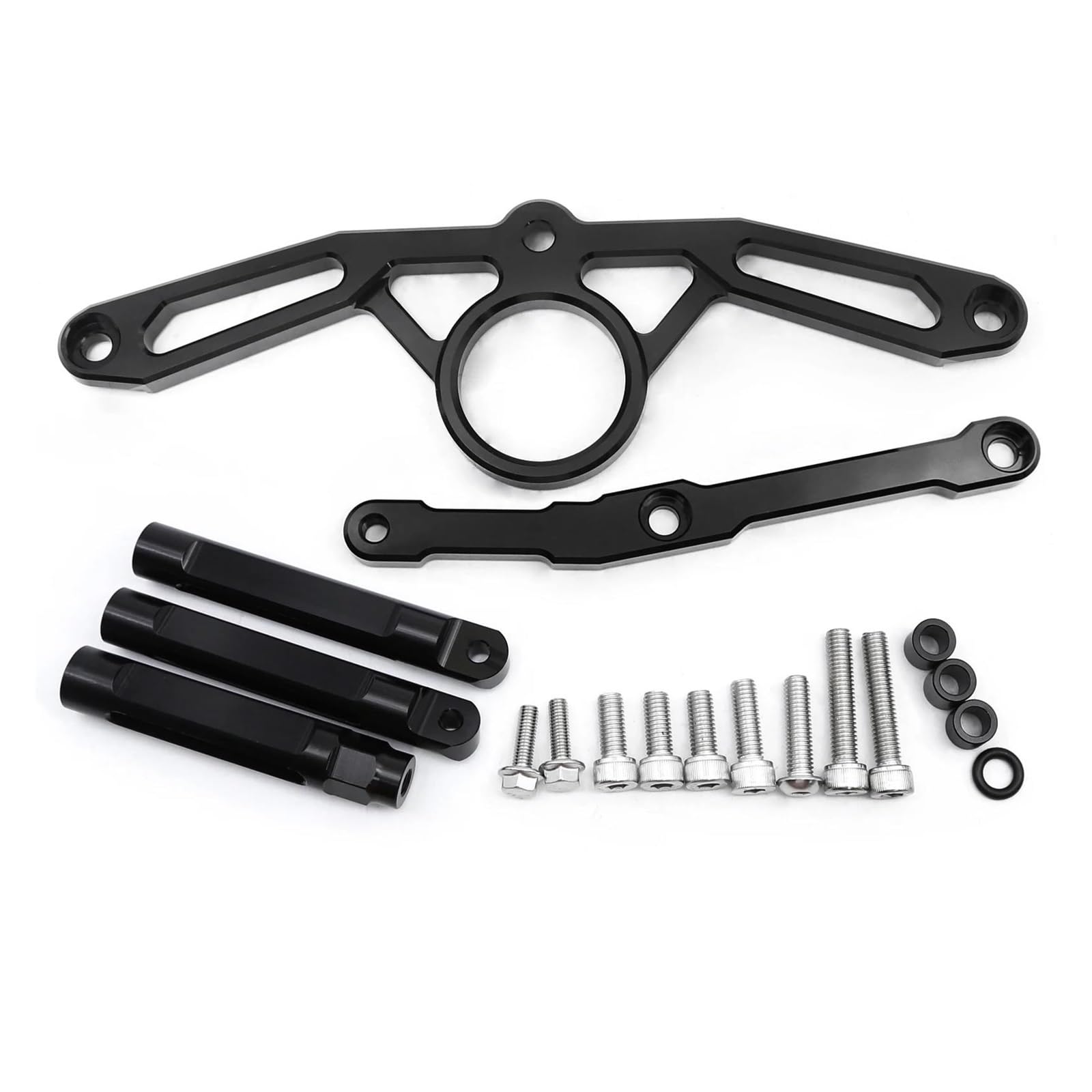 Dämpfer Lenkungsstabilisator Stabilisator Lenkungsdämpfer Halterung Montage Kit Motorrad Zubehör FÜR MT09 MT 09 MT-09 2021 2022 2023 CNC-Halterung(Black Bracket) von TISURXQ