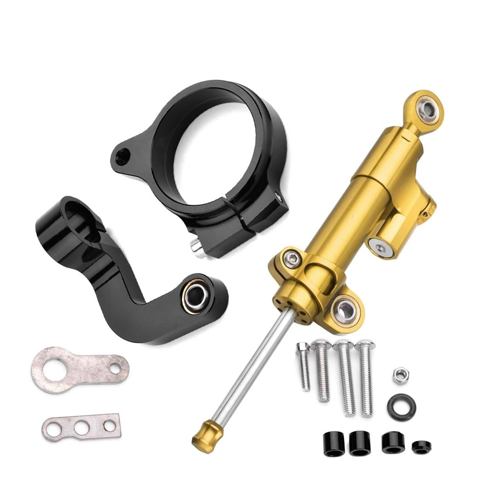 Dämpfer Lenkungsstabilisator Stabilisieren Sie Die Sicherheitskontrolle Mit Montagehalter, Motorrad-Dämpferlenkung Für R 1200 GS Für R1200GS LC 2013-2016 CNC-Halterung(Gold) von TISURXQ