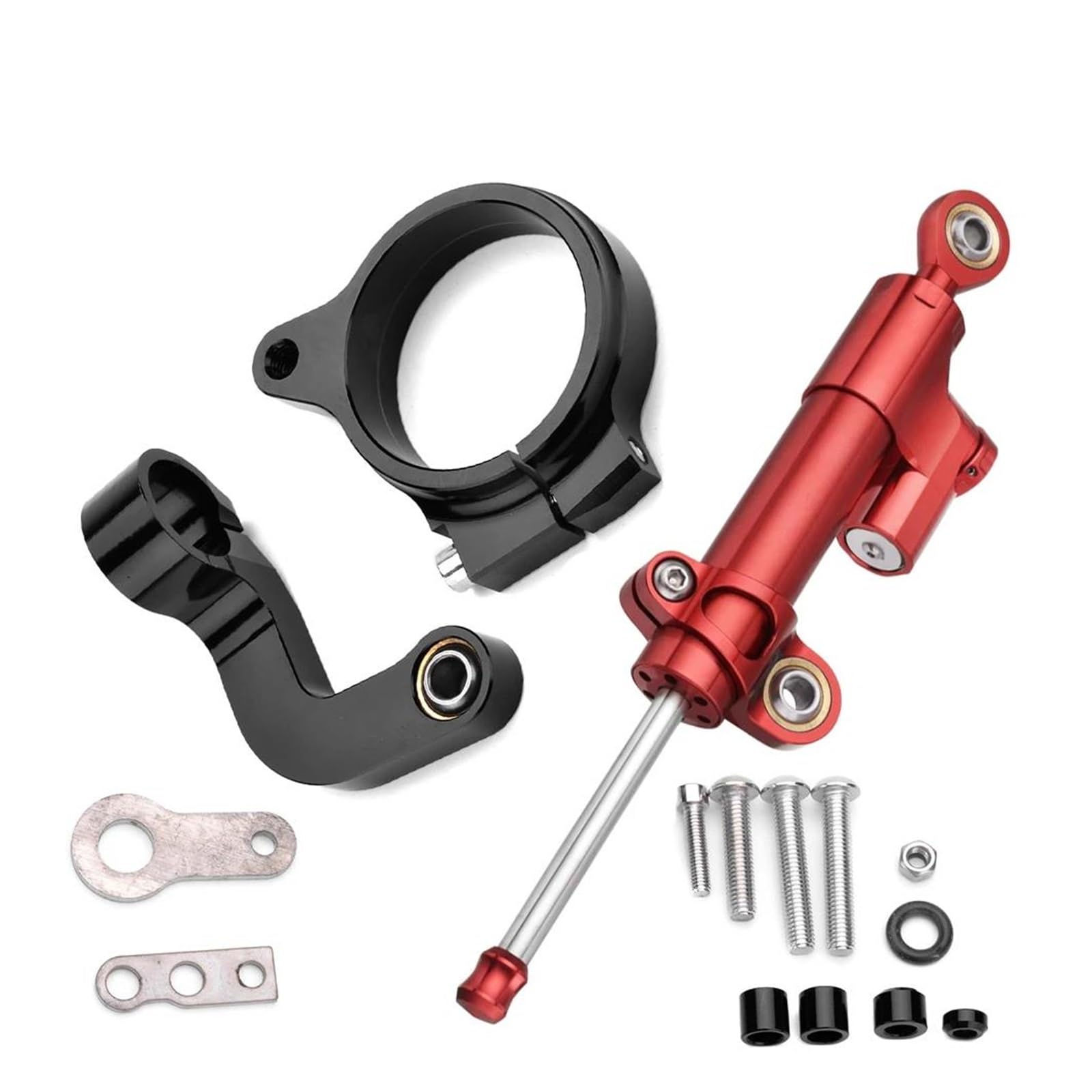 Dämpfer Lenkungsstabilisator Stabilisieren Sie Die Sicherheitskontrolle Mit Montagehalter, Motorrad-Dämpferlenkung Für R 1200 GS Für R1200GS LC 2013-2016 CNC-Halterung(Red) von TISURXQ