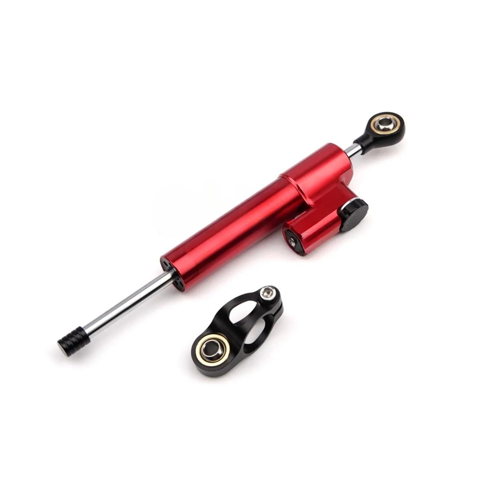 Dämpfer Lenkungsstabilisator Universal Titan Lineal Richtung Stabilisator Dämpfer Anti Sway Stoßdämpfer Für Motorrad Lenkung Dämpfer CNC-Halterung(Red) von TISURXQ