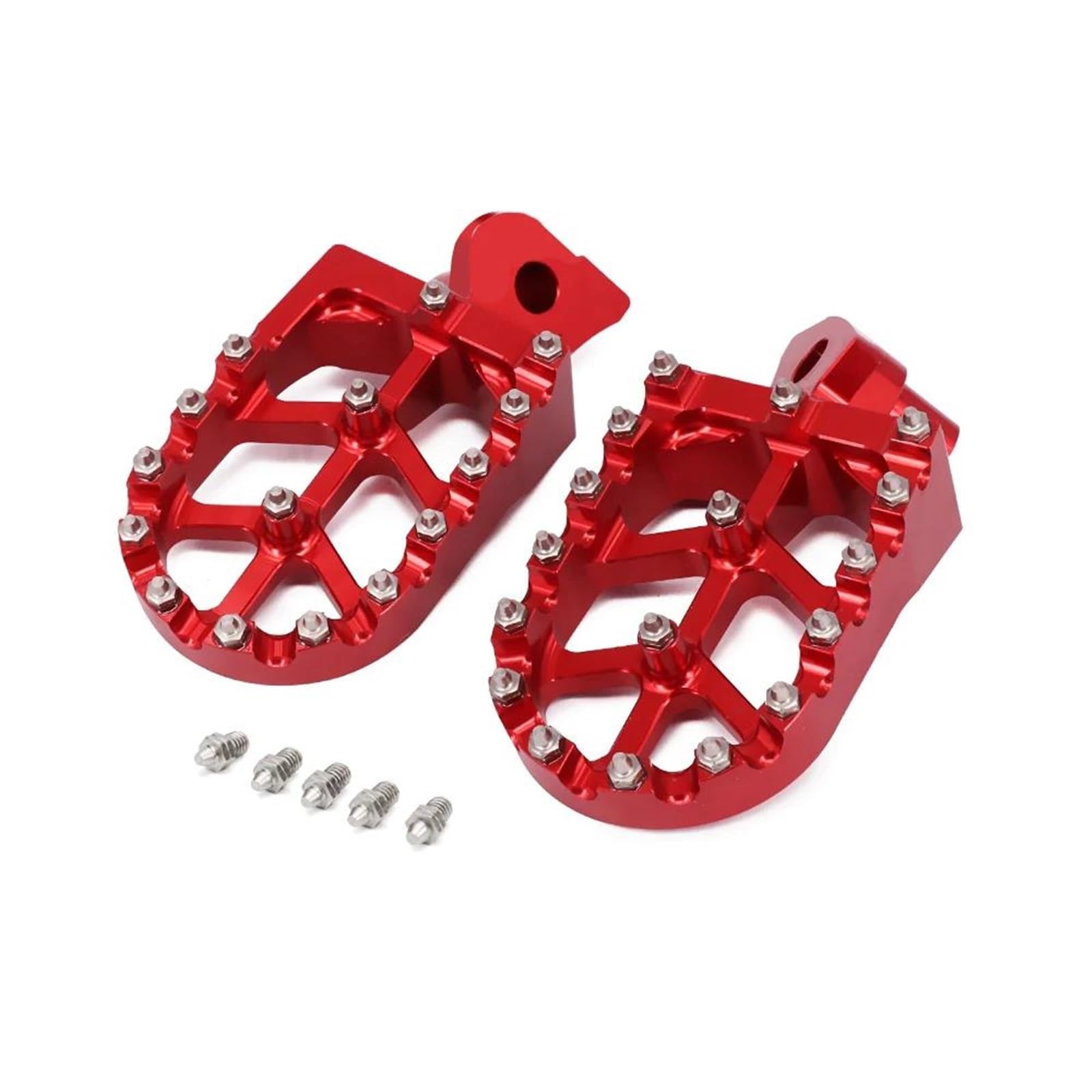 Fußrasten Pedal Für CR SM SMR TC TE TXC WR 50-610 1999-2013 Motorrad CNC Aluminium Fußrasten Fußrasten Pedale Fußstütze Verstellbare Fußrasten Motorrad(Red) von TISURXQ