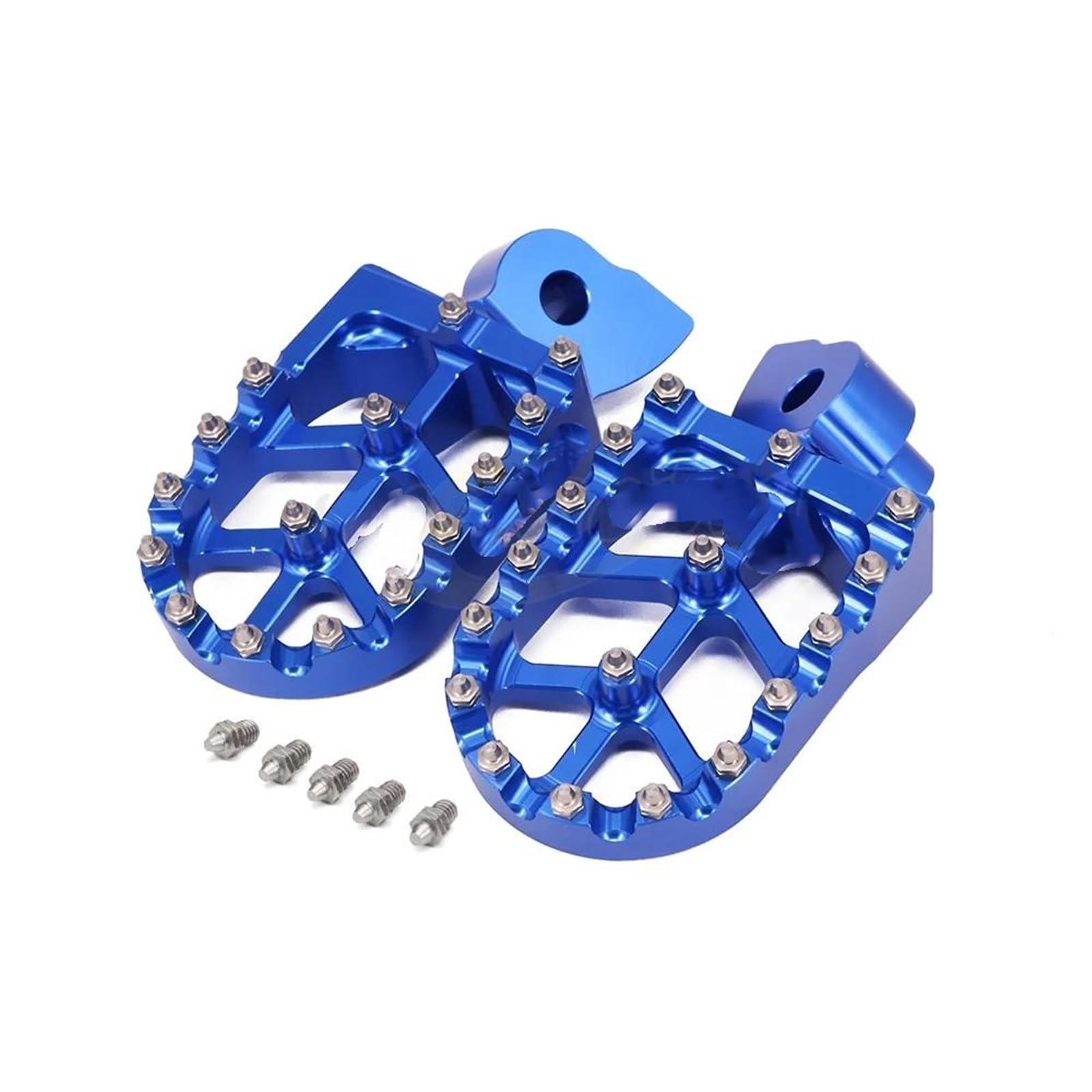 Fußrasten Pedal Für CR SM WR SMS WRE TC TE TXC TXCi 50 65 125 150 250 300 310 Motorrad Billet MX Breite Fußrasten Pedale Rest Fußrasten Verstellbare Fußrasten Motorrad(Blue) von TISURXQ