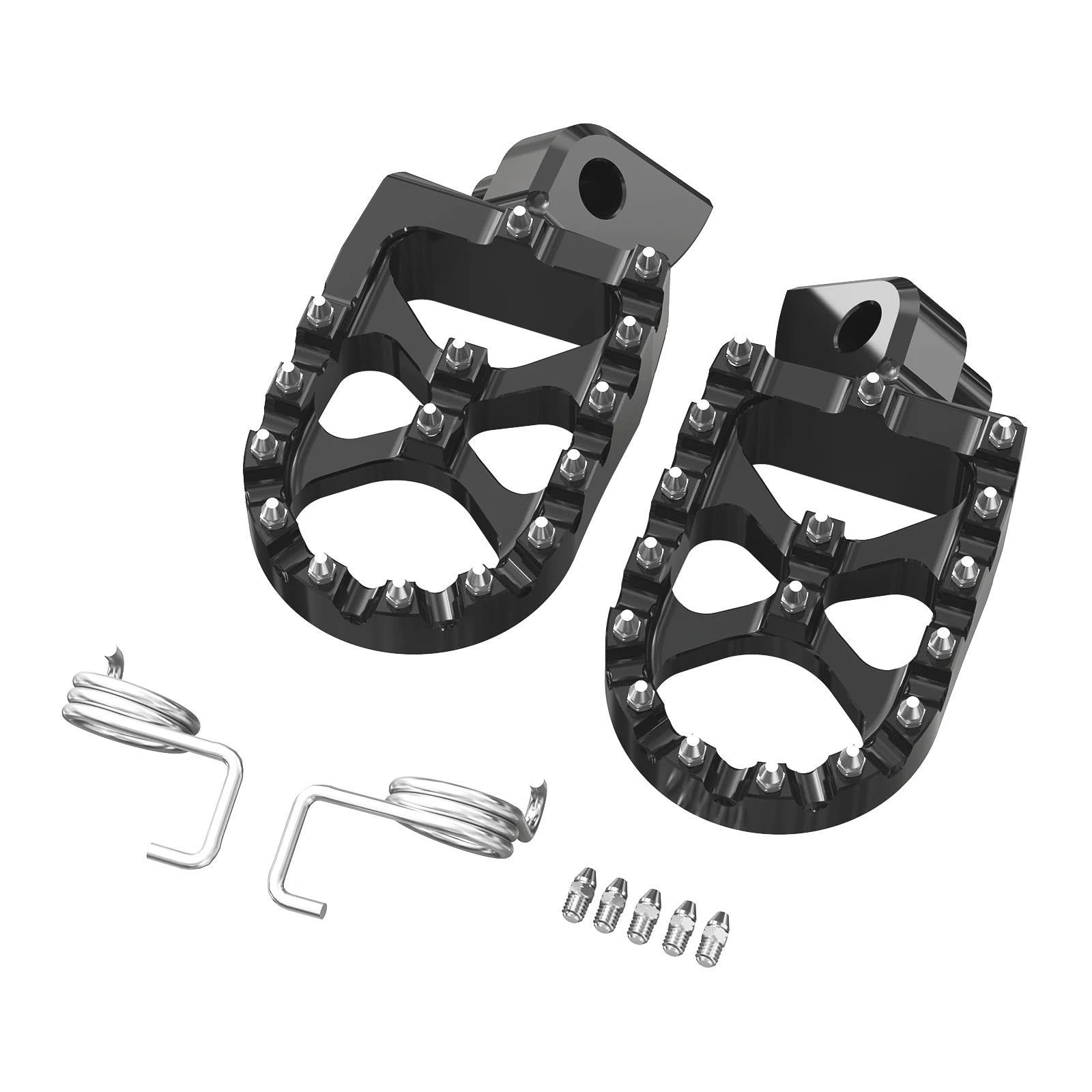 Fußrasten Pedal Für TE 300 TE FE 150 250 300 350 400 450 501 2014-2016 FC 250-450 2014-2015 TC 125 250 65 85 FS450 Fußrasten Fußstützen Verstellbare Fußrasten Motorrad(Black) von TISURXQ