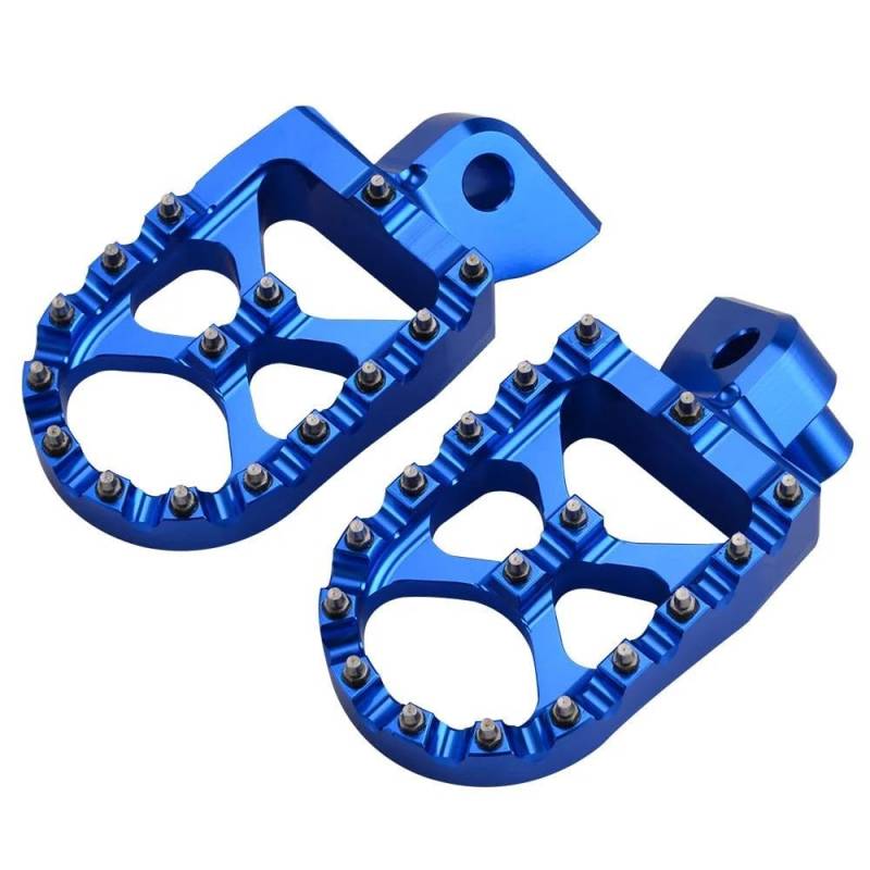 Fußrasten Pedal Für YZ 85 125 250 125X 250X 250FX 450FX YZ WR 250F 450F 97-2016 YZ125 YZ250 Motorrad Fußstützen Fuß Peg Verstellbare Fußrasten Motorrad(Blue) von TISURXQ