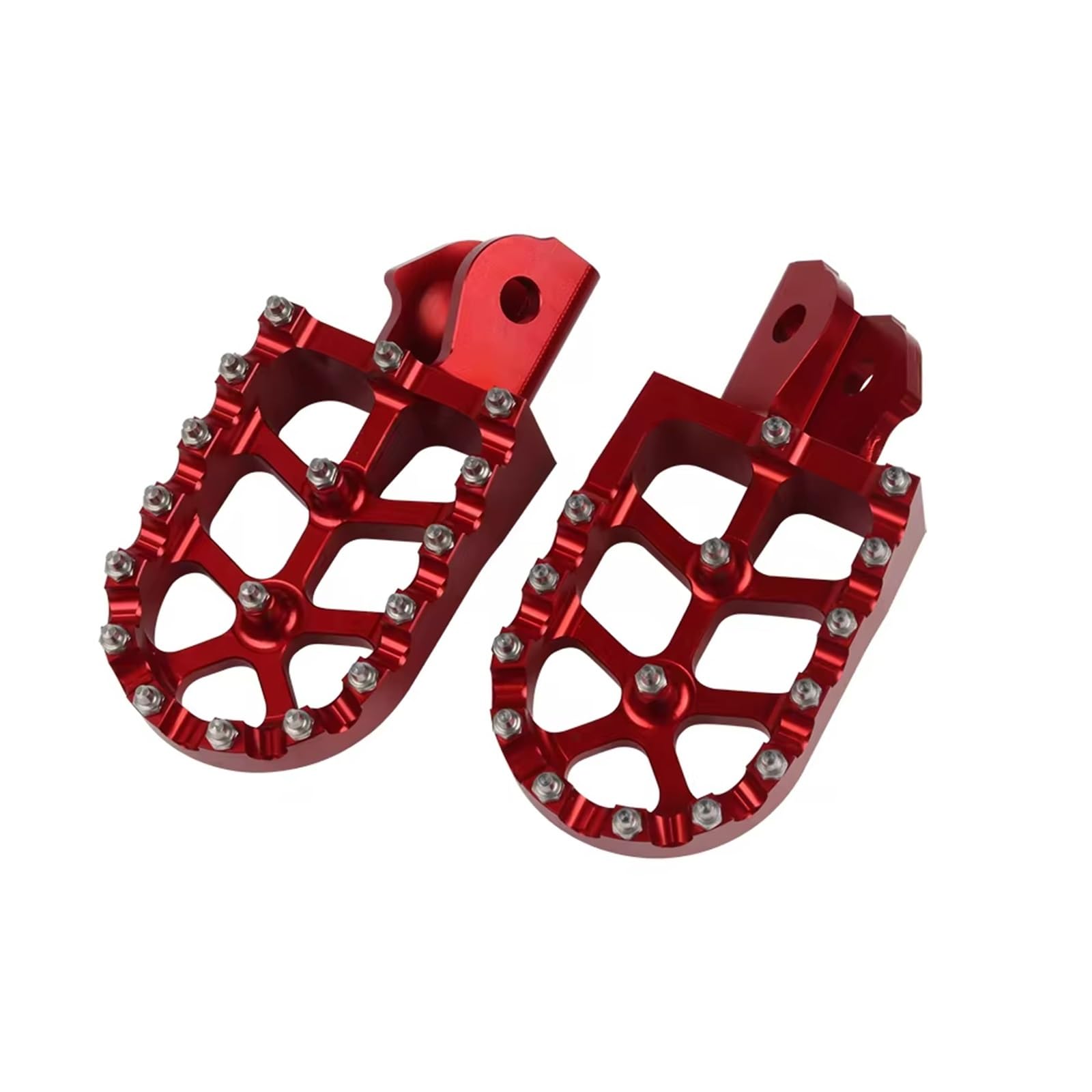 Fußrasten Pedal Zubehör Fußstütze Fußrasten Fußrasten Ruht Pedalteile Für CRF250F 125F 125 Verstellbare Fußrasten Motorrad(Red) von TISURXQ