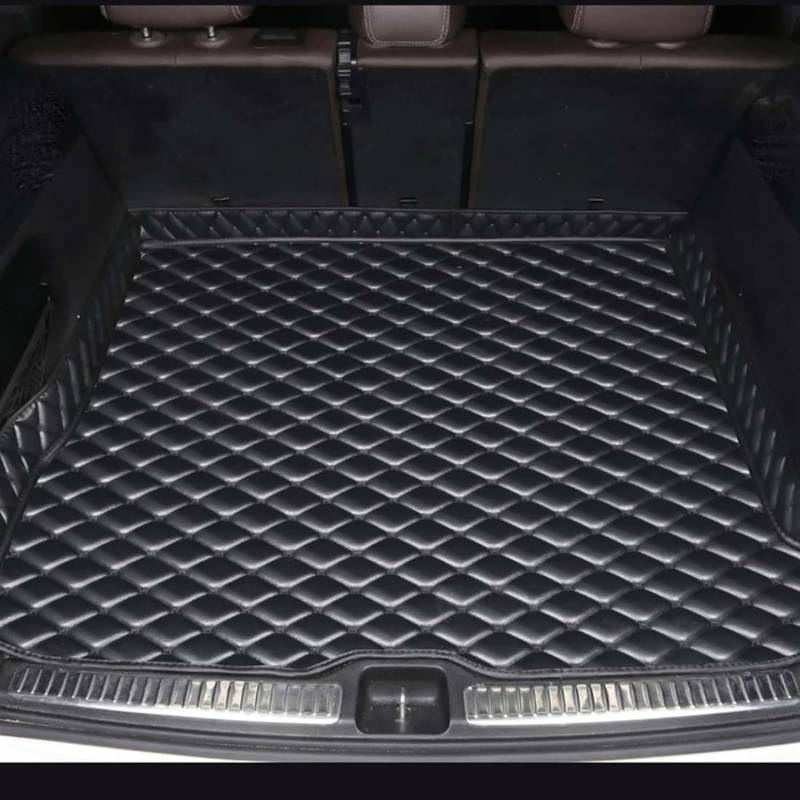 Für BMW 5 Series 2014-2016 Leder Kofferraummatten für Auto Schutzmatte Kofferraumwanne Wasserdicht Antirutschmatte Kofferraum Innenmatte Zubehör,A/Black von TIUEO