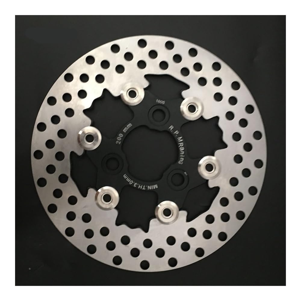 Bremsscheibe Motorrad Für 1 PCS Universal Floating Disk Motorradbremsscheibe Bremsbeläge 200mm Motorrad Hinterradscheibenbremse Lochabstand 57mm von TJKIB