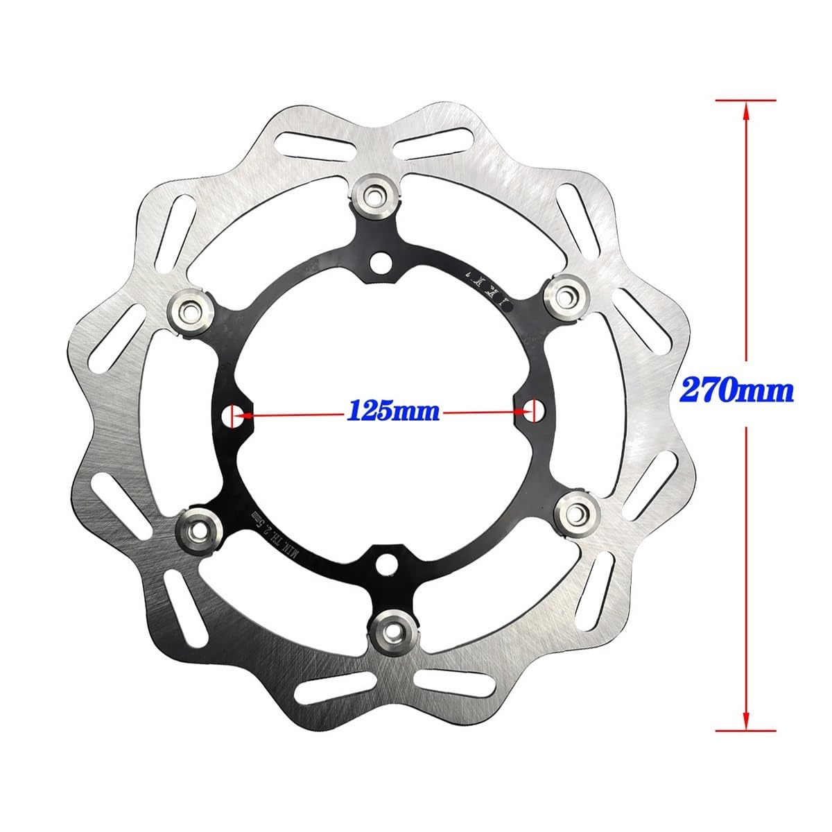 Bremsscheibe Motorrad Für Kaw&asaki KX KLX KX125 KX250 KX250F KX450F KLX450R 2006-2020 Motorrad 270MM Vorne Bremsscheibe Rotor Halterung von TJKIB