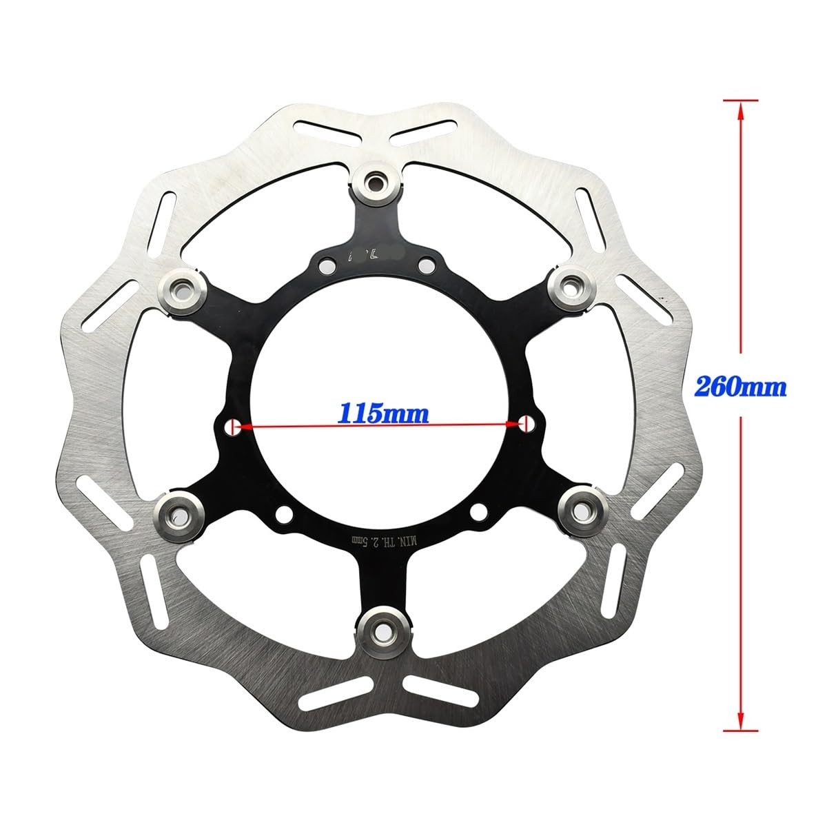 Bremsscheibe Motorrad Motorrad 270mm 320mm Vorne Bremsscheibe Für CR125E CR125R CR250E CR250R CRF250R CRF250X CRF450R CRF450RX CRF450X von TJKIB