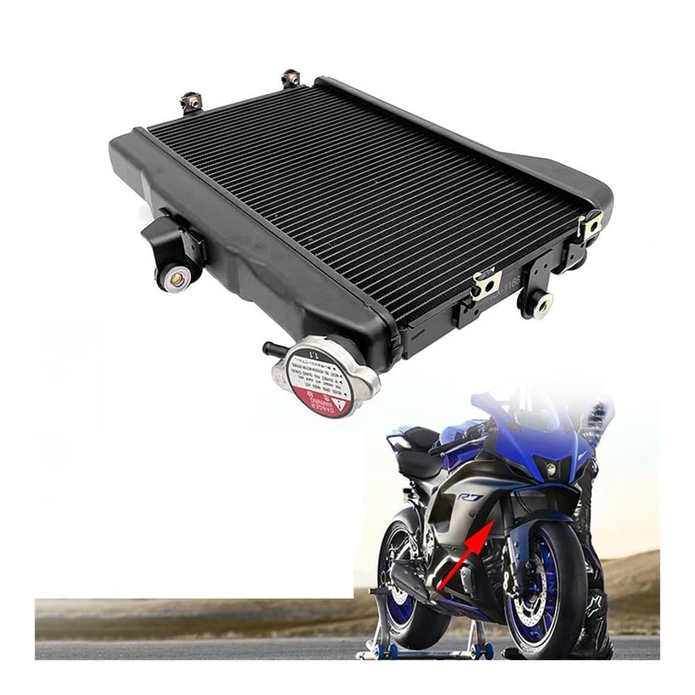 Kühlerschutz Grillabdeckung Motorrad-Ersatzkühler, Passend Für Yam&aha YZF-R7 YZF R7 2021 2022 2023, Schwarzer Aluminium-Kühlerschutzgrill von TJKIB