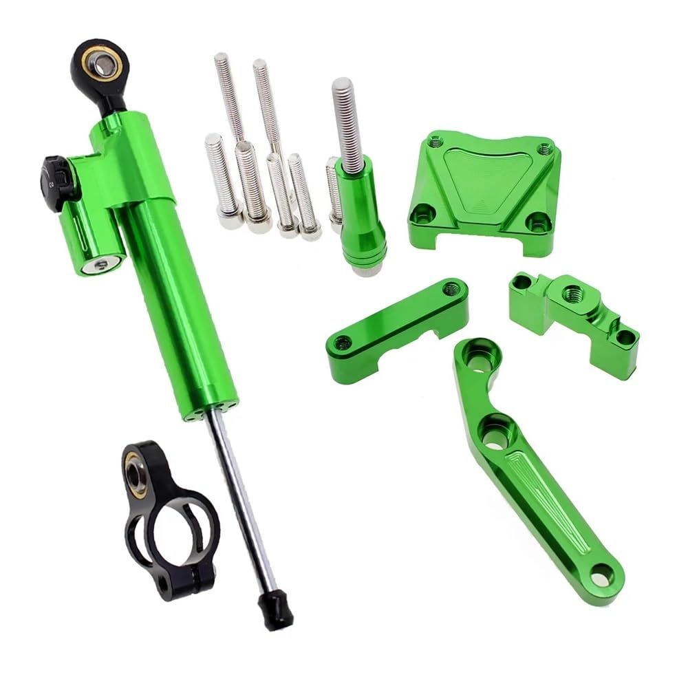 Motorrad Lenkungsdämpfer Für Ka&wasaki EX300 NINJA300 2013-2016 2015 Motorrad Stabilisator Dämpfer Lenkung Halterung Halter Unterstützung Kit Set von TJKIB