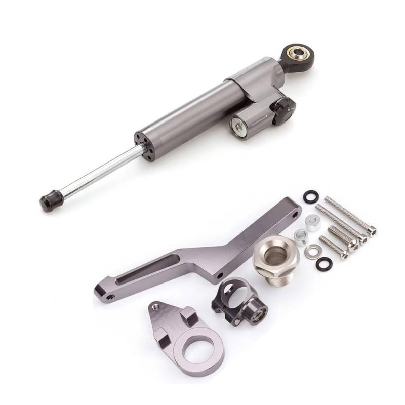 Motorrad Lenkungsdämpfer Für Ka&wasaki ZX6R ZX-6R Für Ninja 600 ZX636 2009-2021 Lenkungsdämpfer Motorrad Stabilisieren Dämpfer Halterung Kit von TJKIB