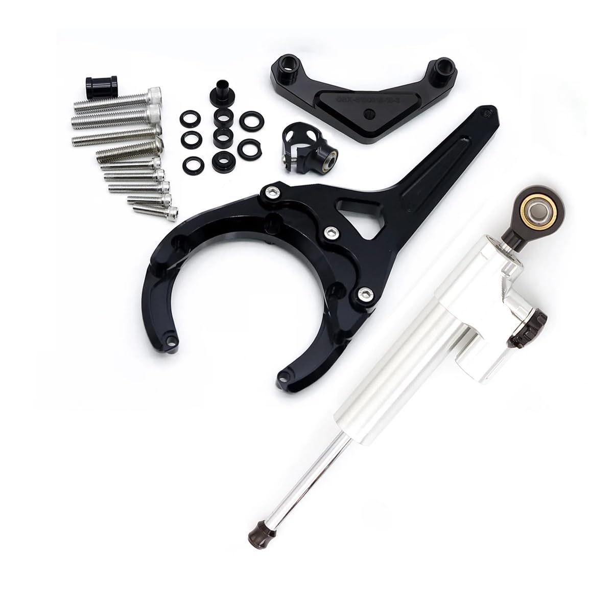 Motorrad Lenkungsdämpfer Für SU&ZUKI GSXS1000/F 2016-2023 2019 2018 2017 2016 Lenkungsdämpfer Motorrad Stabilisieren Dämpfer Halterung Montage Kit von TJKIB