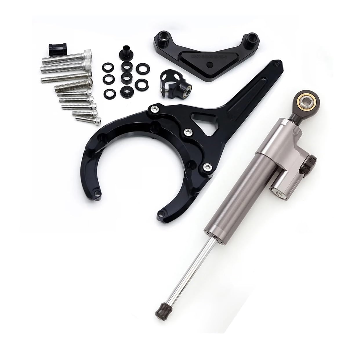 Motorrad Lenkungsdämpfer Für SU&ZUKI GSXS1000/F 2016-2023 2019 2018 2017 2016 Lenkungsdämpfer Motorrad Stabilisieren Dämpfer Halterung Montage Kit von TJKIB