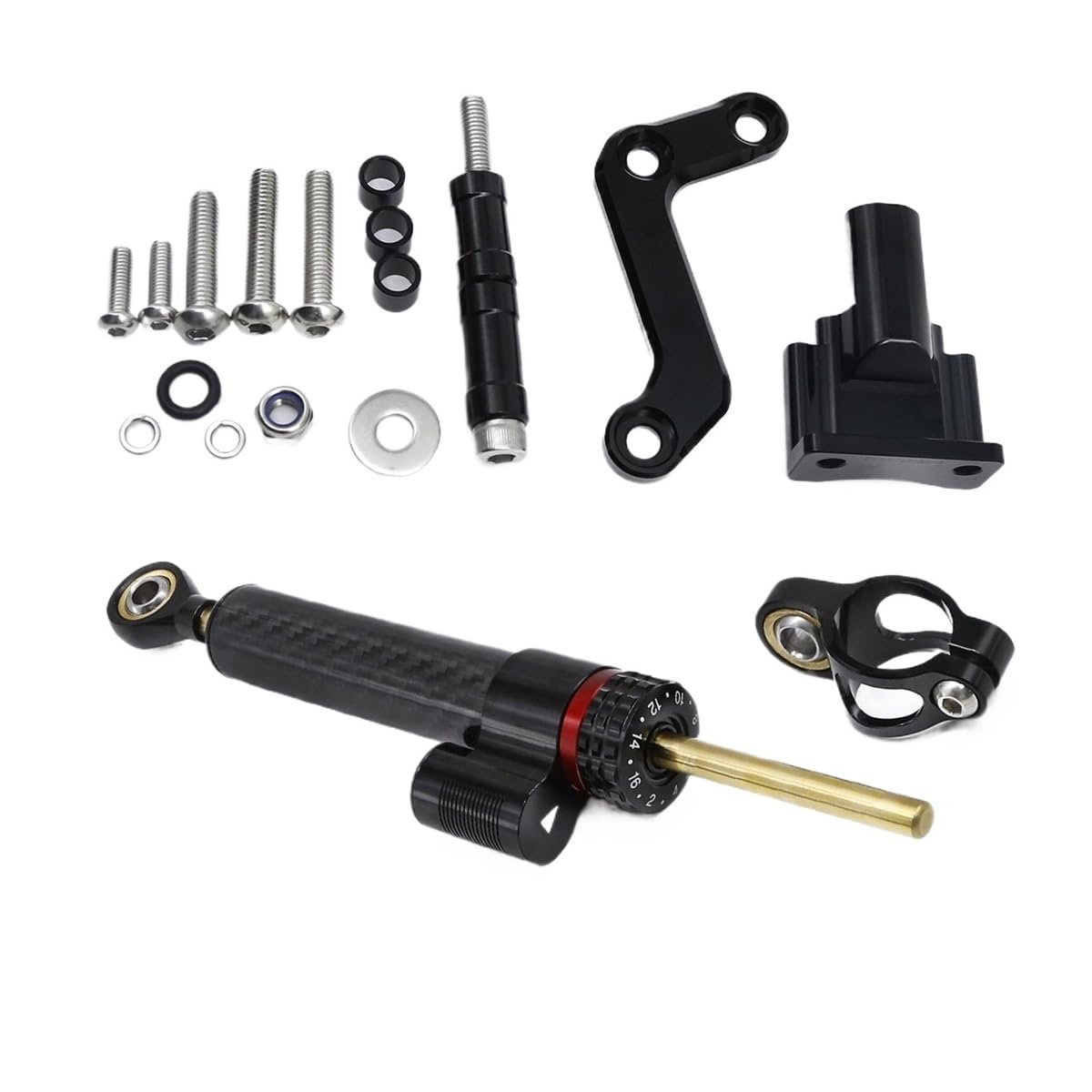 Motorrad Lenkungsdämpfer Für Yam&aha MT-03 2020-2023 Motorrad Lenkung Dämpfer Stabilisator Halterung Unterstützung Kit Motorrad Stoßdämpfer von TJKIB