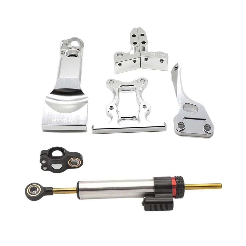 Motorrad Lenkungsdämpfer Für Yam&aha MT07 FZ07 2014-2020 Lenkungsdämpfer Motorrad Stabilisieren Dämpfer Halterung Montage Kit Motorrad Zubehör von TJKIB