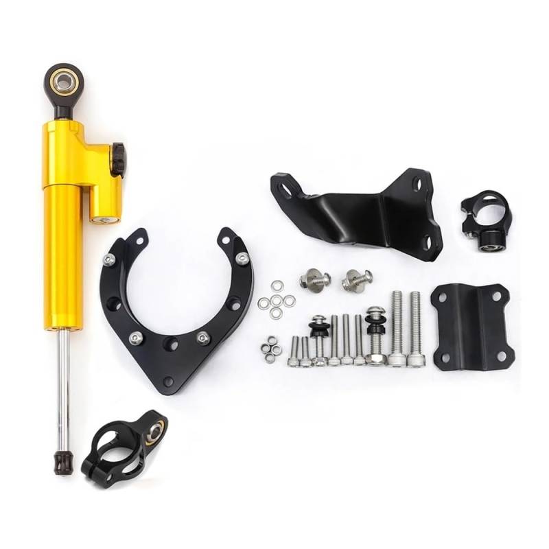 Motorrad Lenkungsdämpfer Für Yam&aha MT07 FZ07 2020-2023 Lenkungsdämpfer Motorrad Stabilisieren Dämpfer Halterung Montage Kit Motorrad Zubehör von TJKIB