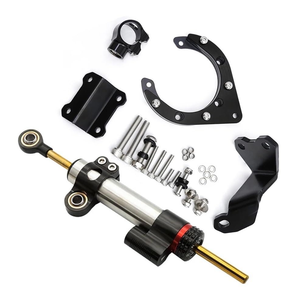 Motorrad Lenkungsdämpfer Für Yam&aha MT07 FZ07 2020-2023 Lenkungsdämpfer Motorrad Stabilisieren Dämpfer Halterung Montage Kit Motorrad Zubehör von TJKIB