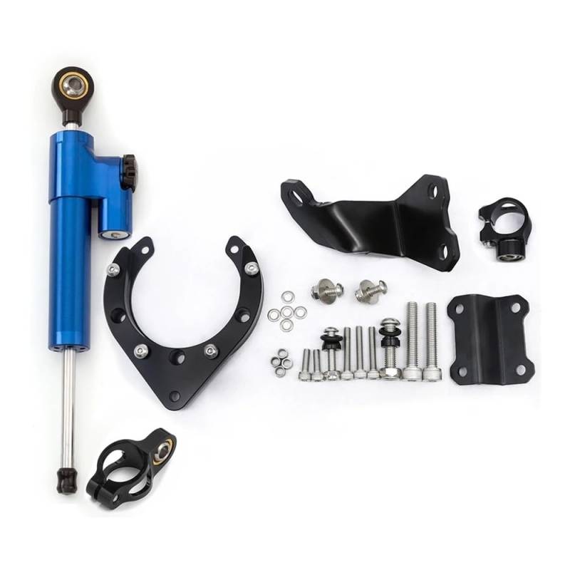 Motorrad Lenkungsdämpfer Für Yam&aha MT07 FZ07 2020-2023 Lenkungsdämpfer Motorrad Stabilisieren Dämpfer Halterung Montage Kit Motorrad Zubehör von TJKIB