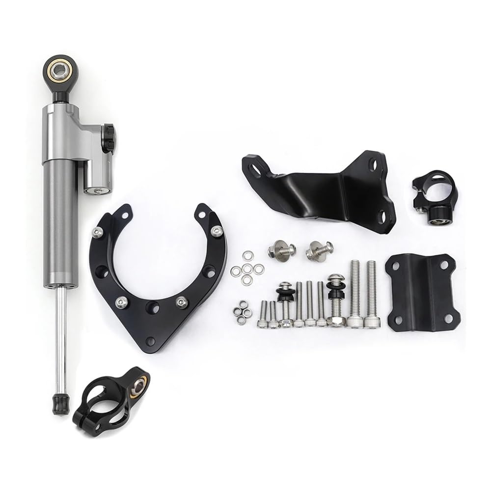 Motorrad Lenkungsdämpfer Für Yam&aha MT07 FZ07 2020-2023 Motorrad Lenkung Dämpfer Stabilisator Halterung Montage Unterstützung Kit Halter Motorrad Zubehör von TJKIB