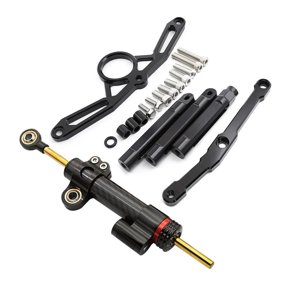 Motorrad Lenkungsdämpfer Für Yam&aha MT09 FZ09 2021-2023 Motorrad Lenkung Dämpfer Stabilisator Halterung Montage Unterstützung Kit Halter Motorrad Zubehör von TJKIB