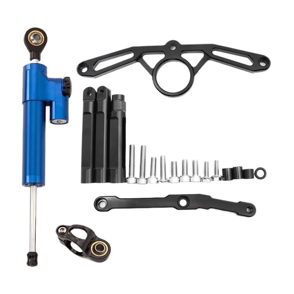 Motorrad Lenkungsdämpfer Für Yam&aha MT09 FZ09 2021-2023 Motorrad Lenkung Dämpfer Stabilisator Halterung Montage Unterstützung Kit Halter Motorrad Zubehör von TJKIB