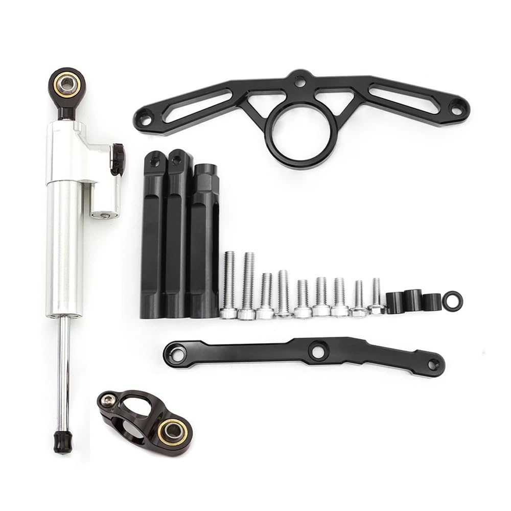 Motorrad Lenkungsdämpfer Für Yam&aha MT09 FZ09 2021-2023 Motorrad Lenkung Dämpfer Stabilisator Halterung Montage Unterstützung Kit Halter Motorrad Zubehör von TJKIB