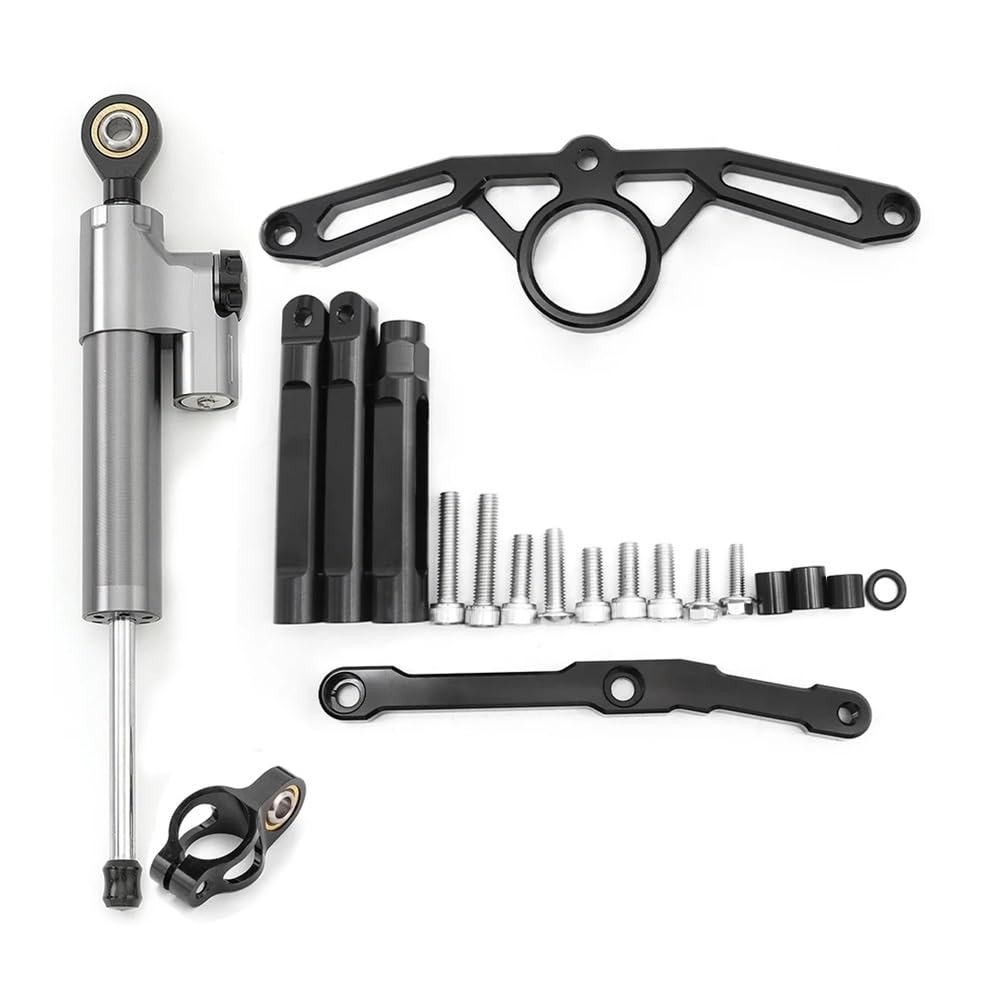 Motorrad Lenkungsdämpfer Für Yam&aha MT09 FZ09 2021-2023 Motorrad Lenkung Dämpfer Stabilisator Halterung Montage Unterstützung Kit Halter Motorrad Zubehör von TJKIB