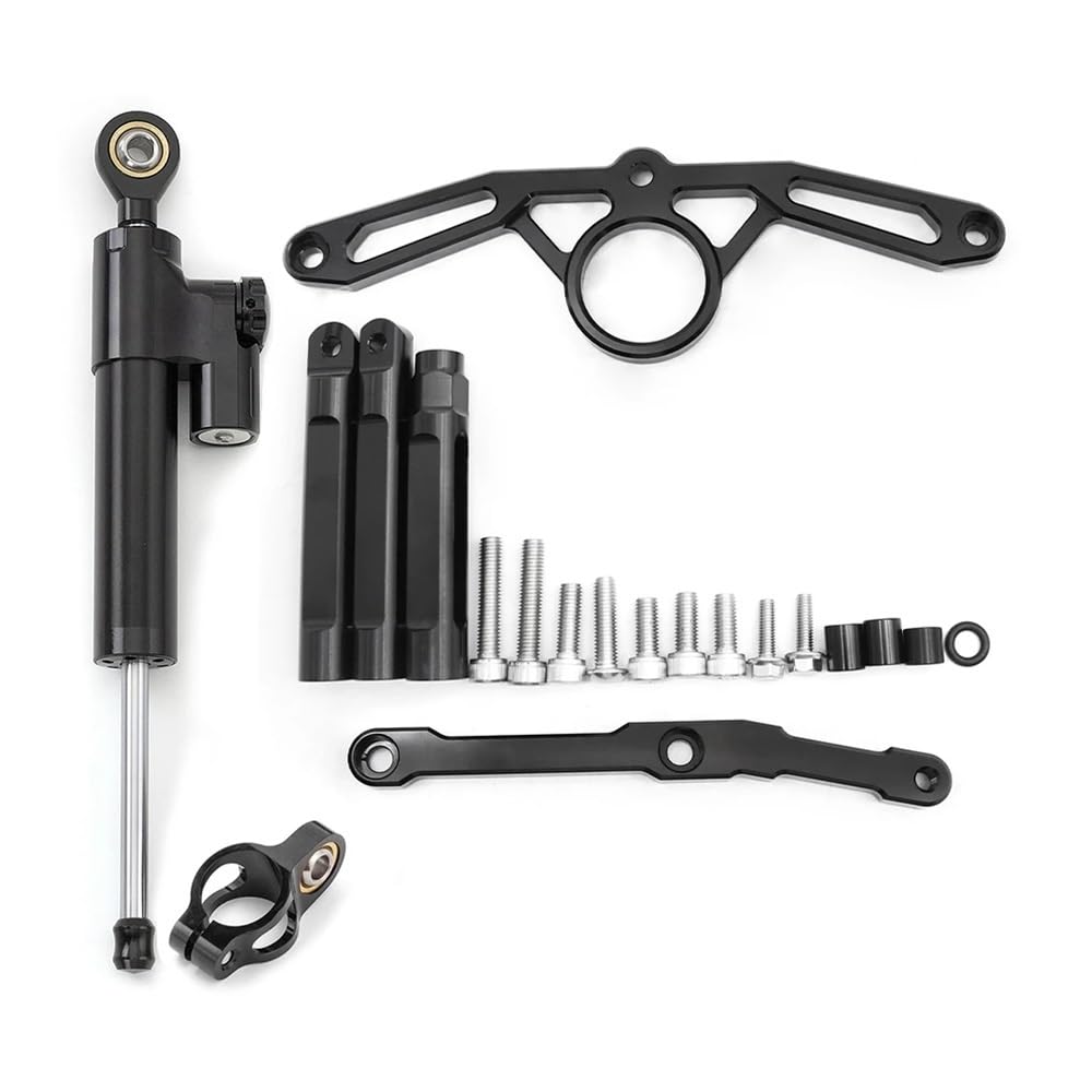 Motorrad Lenkungsdämpfer Für Yam&aha MT09 FZ09 2021-2023 Motorrad Lenkung Dämpfer Stabilisator Halterung Montage Unterstützung Kit Halter Motorrad Zubehör von TJKIB