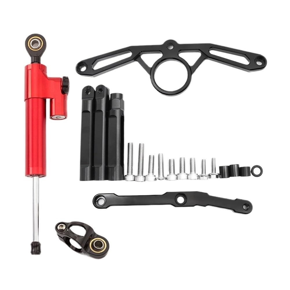 Motorrad Lenkungsdämpfer Für Yam&aha MT09 FZ09 2021-2023 Motorrad Lenkung Dämpfer Stabilisator Halterung Unterstützung Kit Halter Motorrad Zubehör von TJKIB