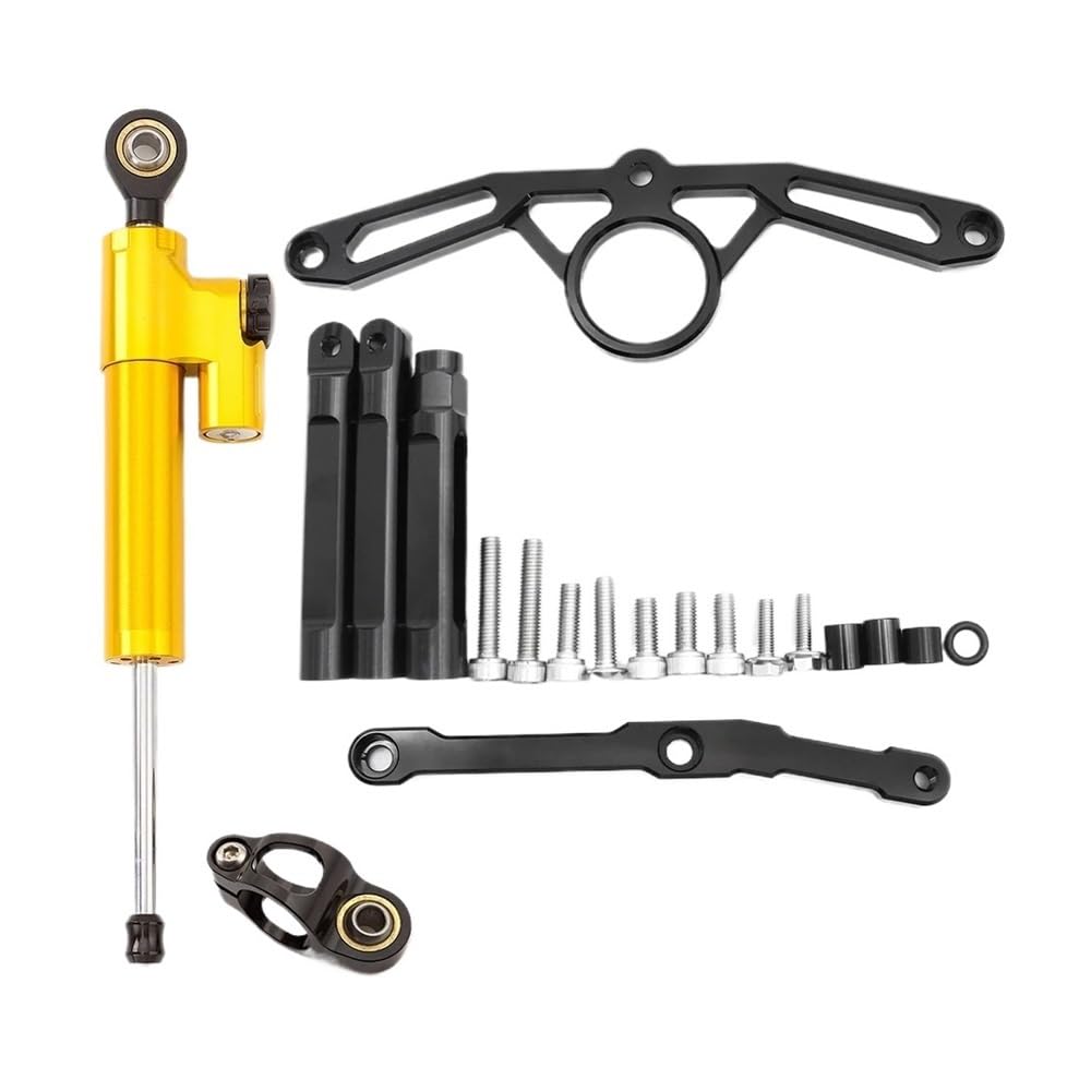 Motorrad Lenkungsdämpfer Für Yam&aha MT09 FZ09 2021-2023 Motorrad Lenkung Dämpfer Stabilisator Halterung Unterstützung Kit Halter Motorrad Zubehör von TJKIB