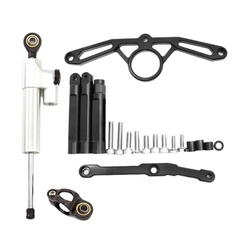 Motorrad Lenkungsdämpfer Für Yam&aha MT09 FZ09 2021-2023 Motorrad Lenkung Dämpfer Stabilisator Halterung Unterstützung Kit Halter Motorrad Zubehör von TJKIB