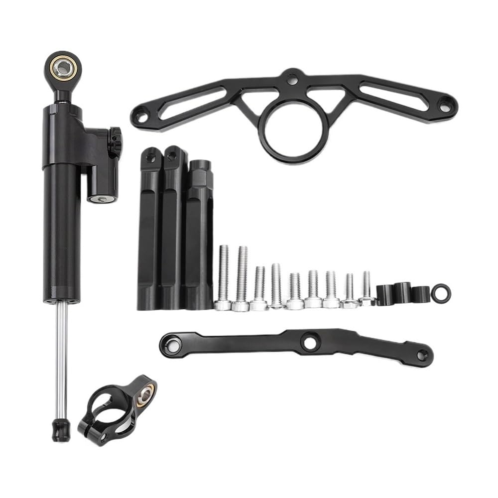 Motorrad Lenkungsdämpfer Für Yam&aha MT09 FZ09 2021-2023 Motorrad Lenkung Dämpfer Stabilisator Halterung Unterstützung Kit Halter Motorrad Zubehör von TJKIB