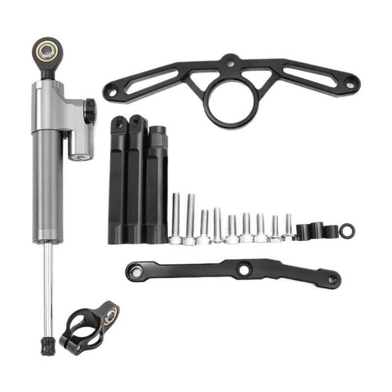 Motorrad Lenkungsdämpfer Für Yam&aha MT09 FZ09 2021-2023 Motorrad Lenkung Dämpfer Stabilisator Halterung Unterstützung Kit Halter Motorrad Zubehör von TJKIB