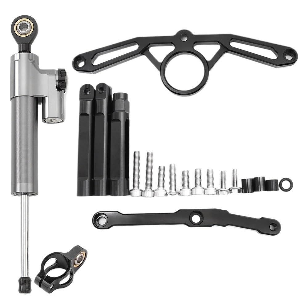 Motorrad Lenkungsdämpfer Motorrad Lenkungsdämpfer Für Yam&aha MT09 FZ09 2021-2023 Stabilisator Halterung Unterstützung Kit Halter Motorrad Zubehör von TJKIB