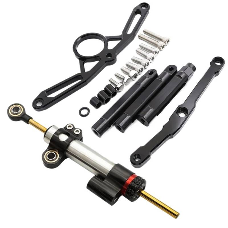 Motorrad Lenkungsdämpfer Motorrad Lenkungsdämpfer Für Yam&aha MT09 FZ09 2021-2023 Stabilisator Halterung Unterstützung Kit Halter Motorrad Zubehör von TJKIB