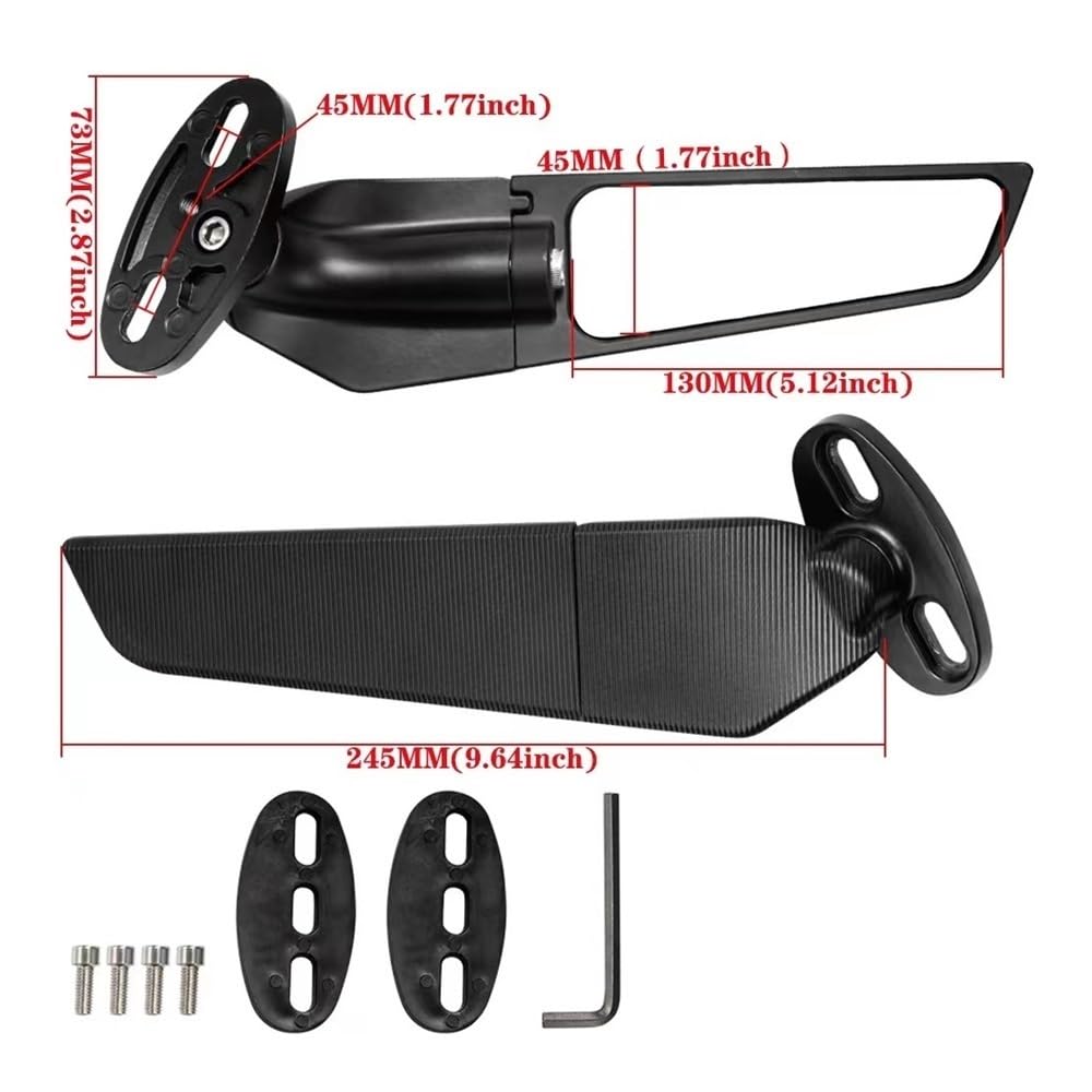 Seitendeflektor Verkleidung Für CF&Moto 450SR 450 SR 2022 2023 450sr Motorrad Spiegel Front Verkleidung Winglets Aerodynamische Flügel Seite Flügel Spoiler Verkleidung von TJKIB