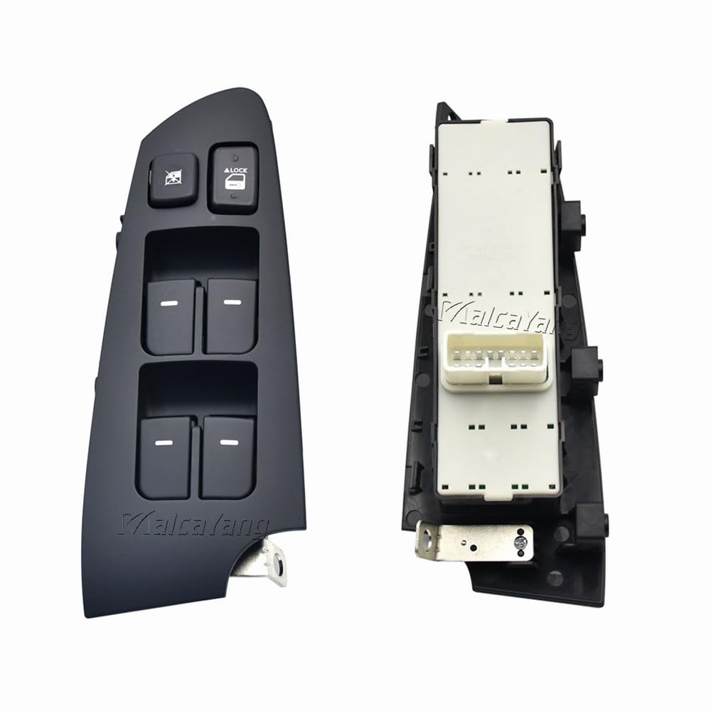 Elektrischer Fensterschalter Hohe Qualität 14 Pin/Fit for KIA Forte Cerato Koup 2010 2013 Auto Fensterheber Hauptschalter Antriebsseite 93570-1M100WK 935701M100WK(With Panel) von TKDCKF