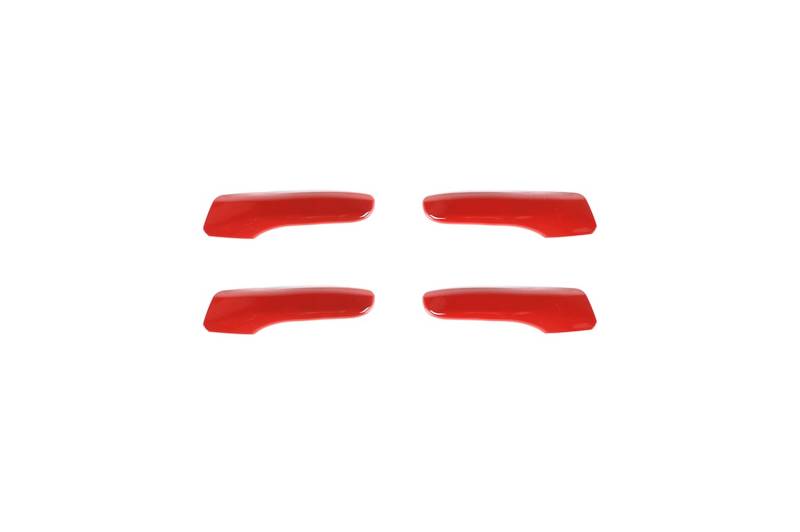 Innenraum Türgriff innen passend/Passend for Dodge Charger/for Chrysler 300C 2011+ Autotürgriff-Dekorationsabdeckung Zieraufkleber Aufkleber Zubehör Carbonfaser-Look(Red) von TKDCKF