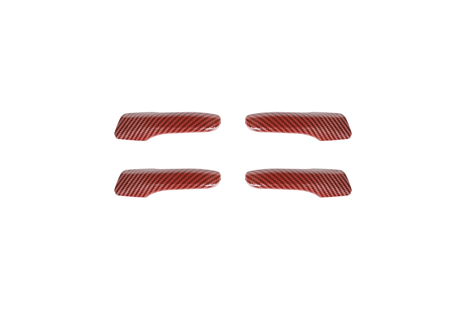 Innenraum Türgriff innen passend/Passend for Dodge Charger/for Chrysler 300C 2011+ Autotürgriff-Dekorationsabdeckung Zieraufkleber Aufkleber Zubehör Carbonfaser-Look(Red Carbon FiberLook) von TKDCKF