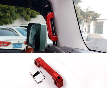 Innenraum Türgriff innen passend/Passend for Toyota FJ Cruiser A-Säulengriff, Dachgriff aus Aluminiumlegierung, Handyhalter, Cruiser-Innentürgriffe, Modifikation(1 pieces red) von TKDCKF