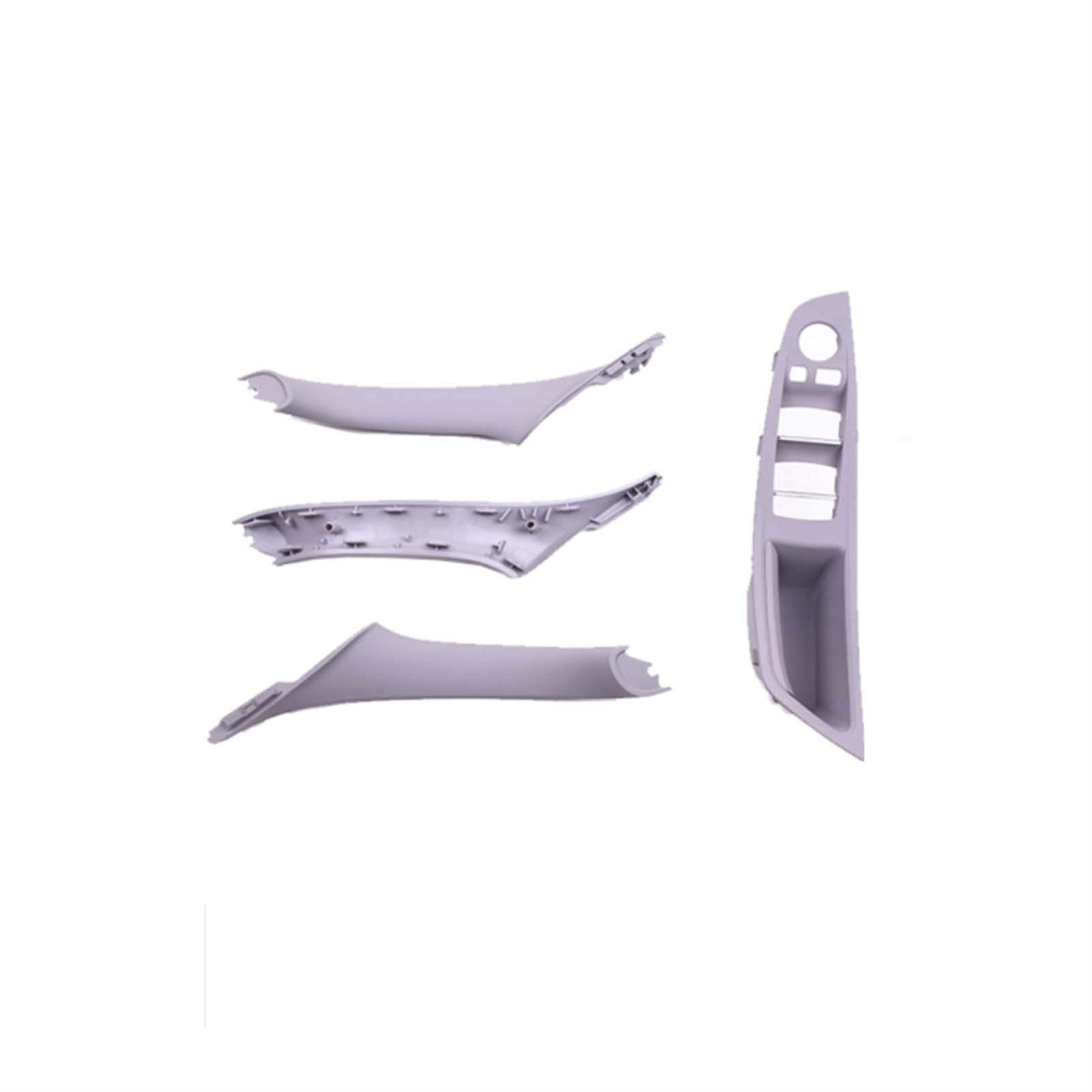 Innenraum Türgriff innen passend 4/7-teiliges Set mit Rechtslenker, RHD, passend for BMW 5er-Serie F10 F11 520 525, Rotweingrau, Innentürgriff, Innenverkleidung, Zugleiste(4PCS Gray) von TKDCKF