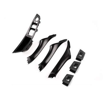 Innenraum Türgriff innen passend 7-teiliges Innentürgriff-Zugverkleidungs-Griffabdeckung/Passend for BMW F10 F11 F18 F30 520i 525i 5er-Reihe, Linkslenker-Auto-Styling(Black 7Pcs) von TKDCKF